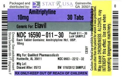 Amitriptyline 10 mg Label Image (Amitriptyline 10 mg Label 16590)